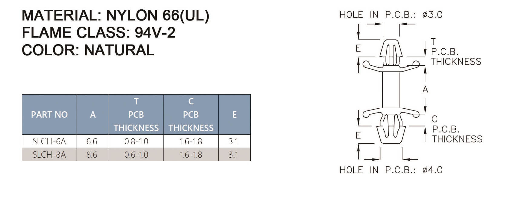 PCB Standoff SLCH-6A